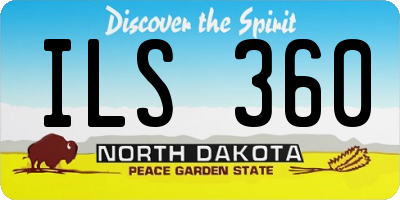 ND license plate ILS360
