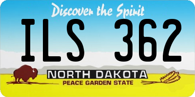 ND license plate ILS362