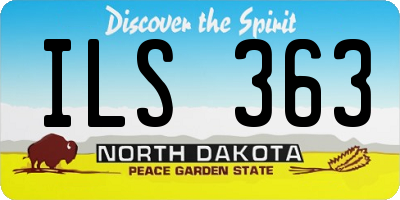 ND license plate ILS363
