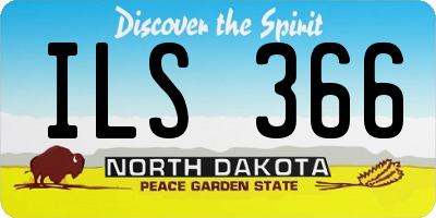 ND license plate ILS366