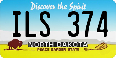 ND license plate ILS374