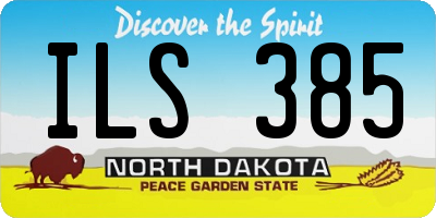 ND license plate ILS385