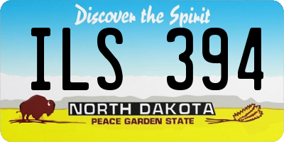 ND license plate ILS394