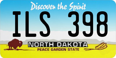 ND license plate ILS398