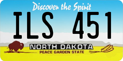 ND license plate ILS451
