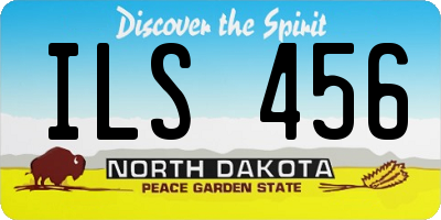 ND license plate ILS456
