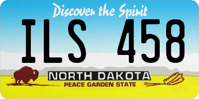 ND license plate ILS458
