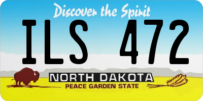 ND license plate ILS472