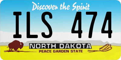 ND license plate ILS474