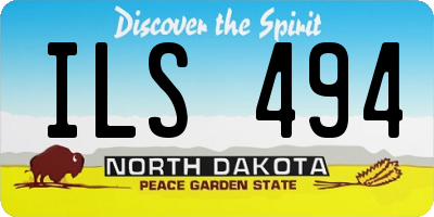 ND license plate ILS494