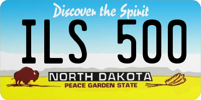 ND license plate ILS500