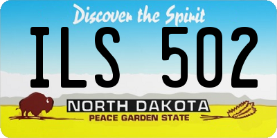 ND license plate ILS502
