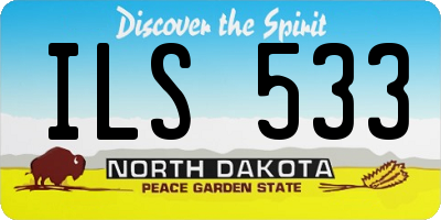 ND license plate ILS533