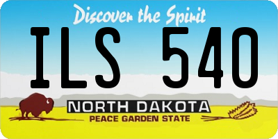 ND license plate ILS540