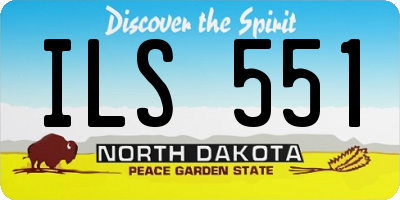 ND license plate ILS551