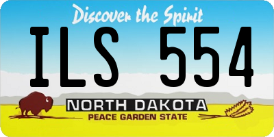 ND license plate ILS554