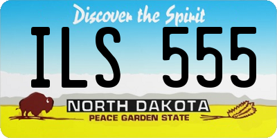 ND license plate ILS555