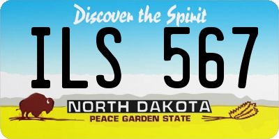ND license plate ILS567