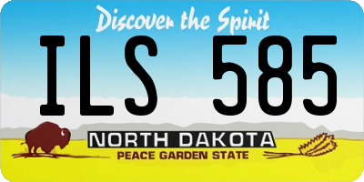 ND license plate ILS585