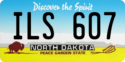 ND license plate ILS607