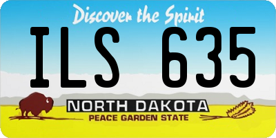 ND license plate ILS635