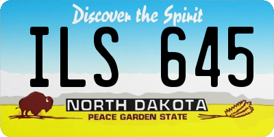 ND license plate ILS645