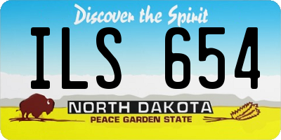 ND license plate ILS654