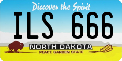 ND license plate ILS666