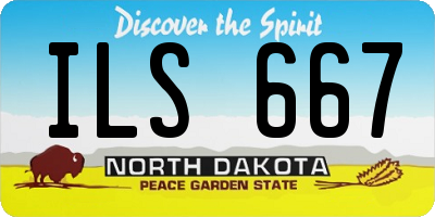 ND license plate ILS667