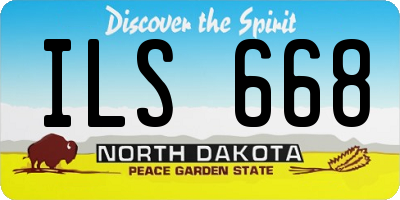 ND license plate ILS668