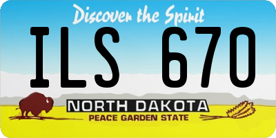 ND license plate ILS670