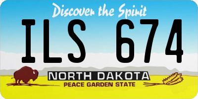ND license plate ILS674