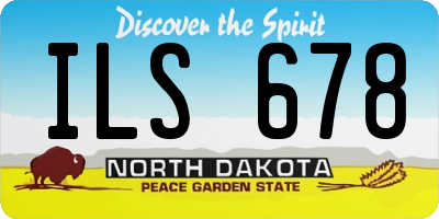 ND license plate ILS678