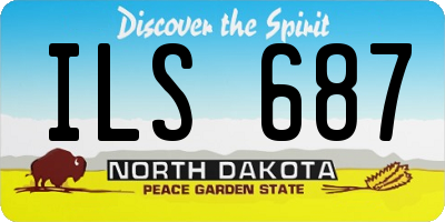 ND license plate ILS687