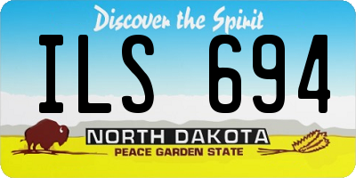 ND license plate ILS694