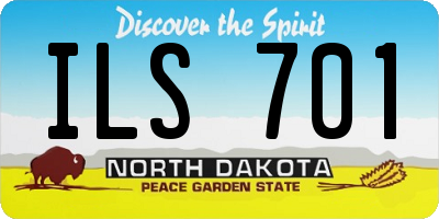 ND license plate ILS701