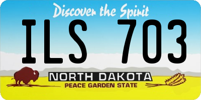 ND license plate ILS703