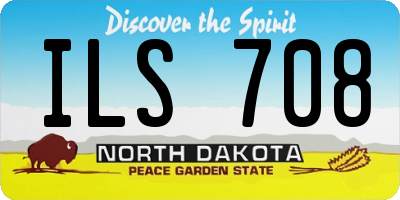 ND license plate ILS708