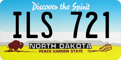 ND license plate ILS721