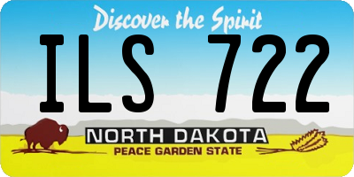 ND license plate ILS722