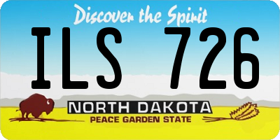 ND license plate ILS726