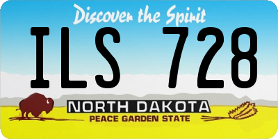 ND license plate ILS728