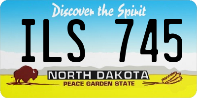 ND license plate ILS745