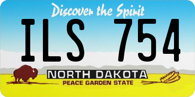 ND license plate ILS754