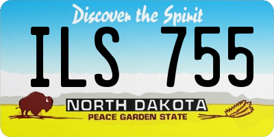 ND license plate ILS755