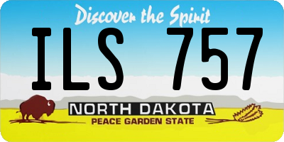 ND license plate ILS757