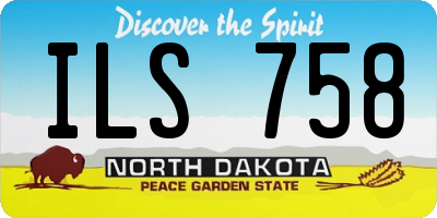 ND license plate ILS758