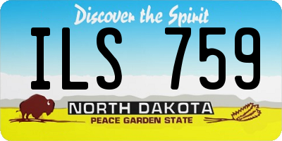 ND license plate ILS759