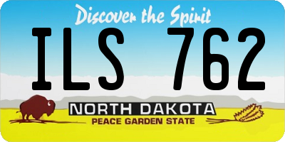 ND license plate ILS762