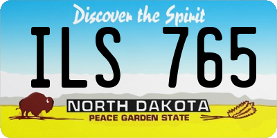 ND license plate ILS765